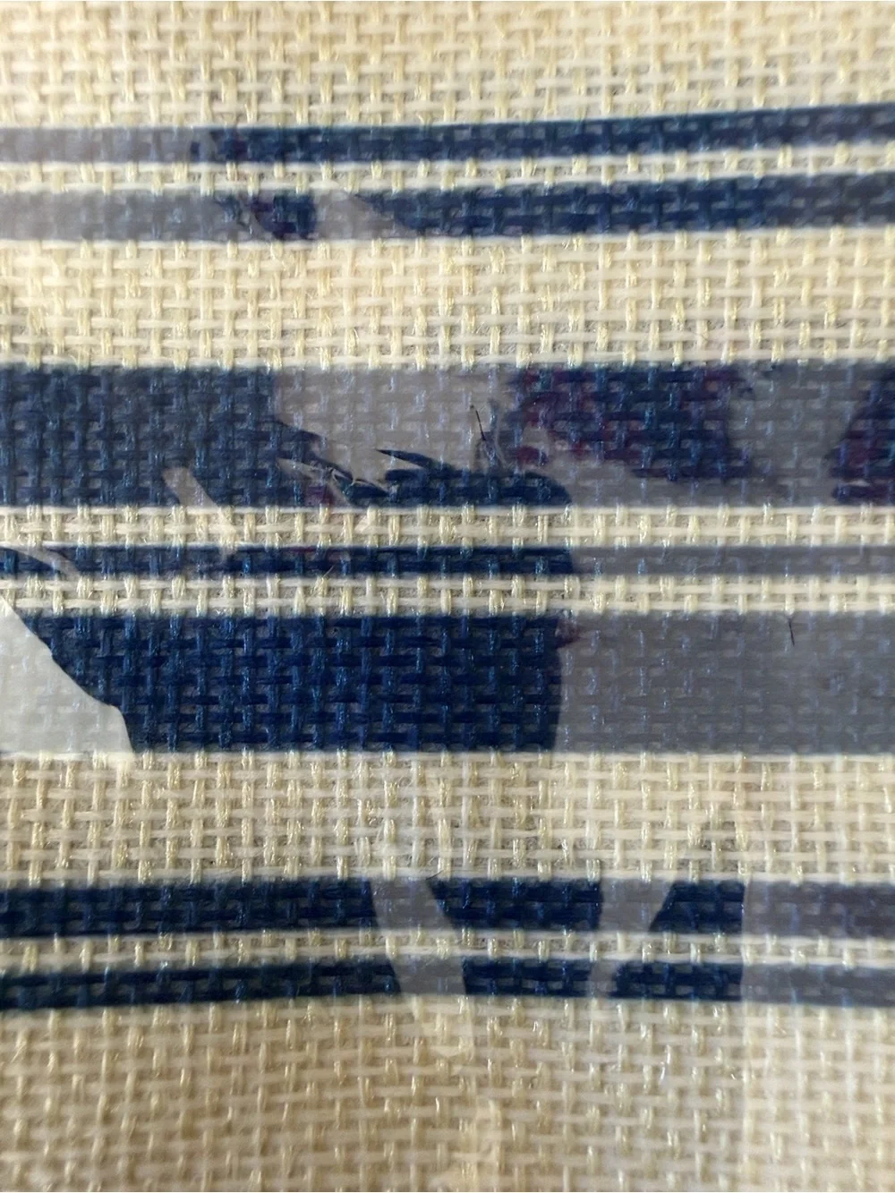 Striped USA table runner - Red & Navy Stripe